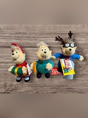 1998 Alvin and the Chipmunks Simon, Theodore Vintage  5.5" Christmas Ornaments